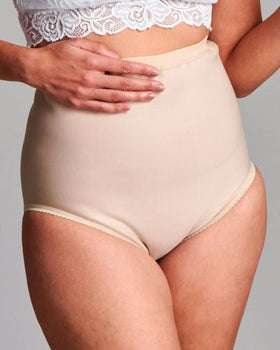 CUI Womens Hernia High Waist Support Girdle Brief - 1 each, SMALL, BEIGE - HIGH - 0