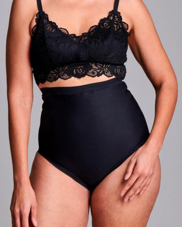 CUI Gainette de soutien taille haute pour hernie femme - 1 unité, GRANDE, NOIR - HAUTE