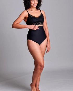 CUI Womens Hernia High Waist Support Girdle Brief - 1 each, LARGE, BLACK - HIGH - 0