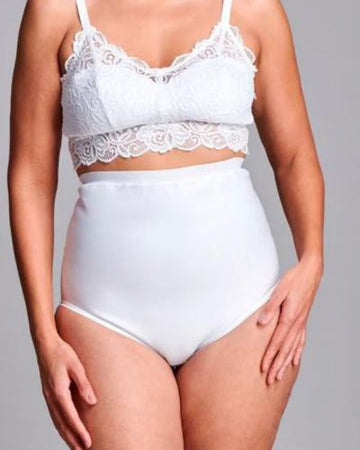 CUI Gaine-culotte de maintien taille haute pour femme, hernie - 1 pièce, GRANDE, BLANC - HAUT