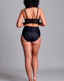 CUI Womens Hernia Low Waist Support Girdle Brief - 1 each, SMALL, BLACK - LOW-2