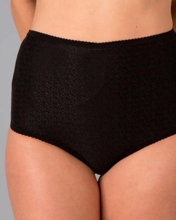 CUI Womens Ostomy High Waist Cotton Full Brief - 1 each, 10, BLACK - TWIN