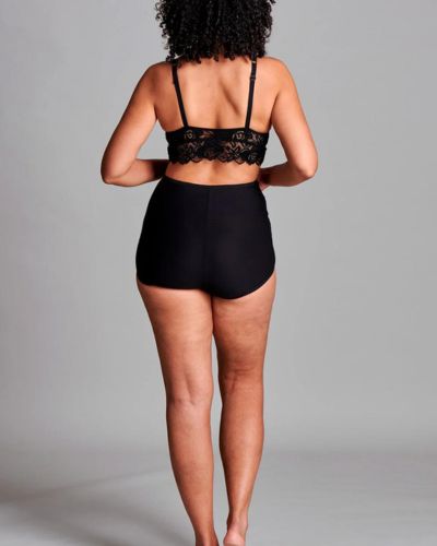 CUI Womens Ostomy High Waist Cotton Shortie - 1 each, 12, BLACK - TWIN