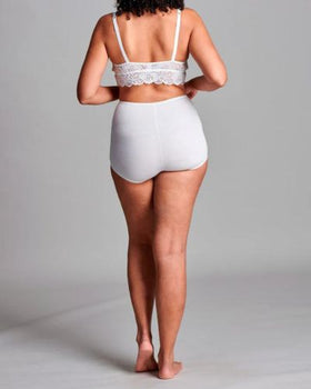 CUI Womens Ostomy High Waist Cotton Shortie - 1 each, 18, WHITE - TWIN - 0