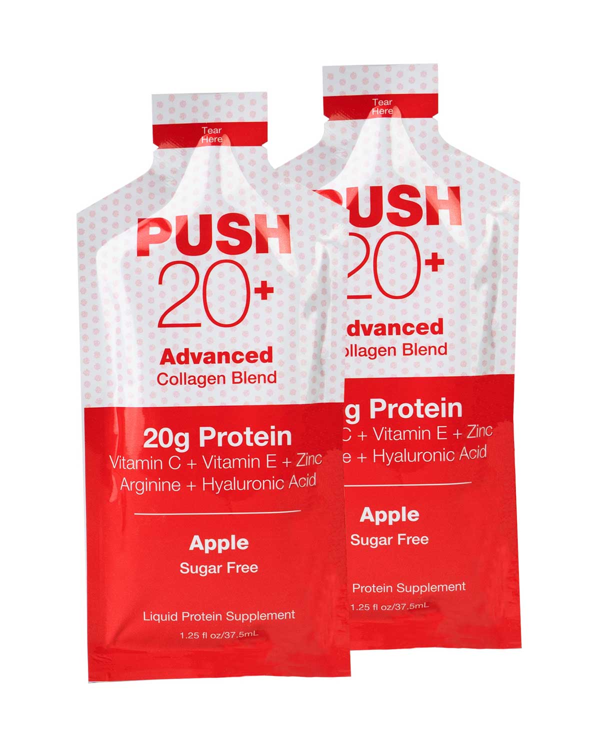 PUSH 20+ Advanced Collagen Blend Apple Sachets de 1,25 oz - 60 par boîte