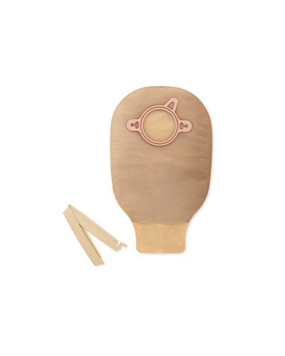 Hollister New Image 2-Piece Drainable Pouch with Clamp Closure Beige - 10 per Box, GREEN - 44MM, 23CM (9") - NO FILTER