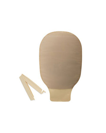 Hollister Nouvelle Image Poche vidable en 2 pièces avec fermeture à pince Beige - 10 par boîte, BLEU - 70 MM, 23 CM (9") - SANS FILTRE
