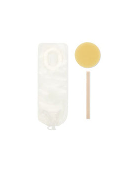 Hollister Pouchkins 1-Piece Newborn Drainable Pouch Flat SoftFlex Barrier - 15 per box, CUT TO FIT - 35X22MM (NO STARTER HOLE), 6 1/2" (16 CM) - ULTRA CLEAR