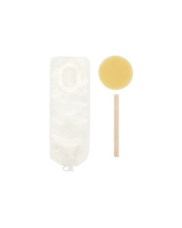 Hollister Pouchkins 1-Piece Newborn Drainable Pouch Flat SoftFlex Barrier - 15 per box, CUT TO FIT - 35X22MM (NO STARTER HOLE), 6 1/2" (16 CM) - ULTRA CLEAR