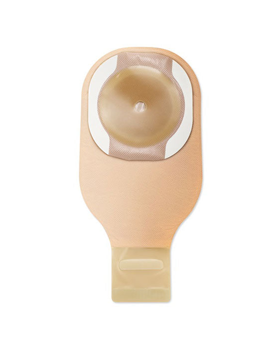 Hollister Premier 1-Piece Drainable Pouch with Lock 'n Roll Closure CeraPlus Flat Skin Barrier - 10 per box, 25MM (1"), BEIGE W/VEIWING OPTION - 30CM (12")