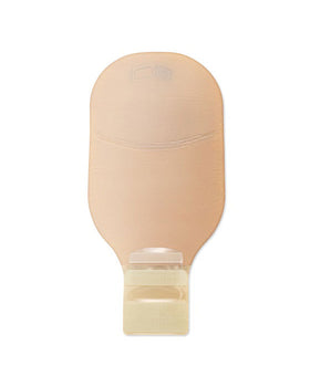 Hollister Premier 1-Piece Drainable Pouch with Lock 'n Roll Closure CeraPlus Flat Skin Barrier - 10 per box, 40MM (1 9/16"), BEIGE W/VEIWING OPTION - 30CM (12") - 0