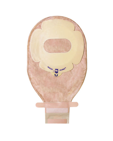 Poche vidable monobloc Marlen MegaMax avec attache Kwick-Klose II - 5 par boîte, OPAQUE, PLATE - OVALE - 38X76MM - 0