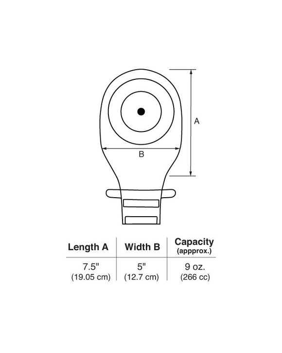 Marlen SuperFlat MiniMax 1-Piece Drainable Pouch with Kwick-Klose II Fastener with AquaTack Barrier - Cut to Fit - 5 per box, NO FILTER - CUT TO FIT - 1/2"-2 1/8" (12-55MM)