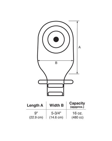 Poche vidable 1 pièce Marlen UltraLite avec attache Kwick-Klose II avec barrière AquaTack sans filtre - 10 par boîte, TRANSPARENT, CONVEXITÉ PROFONDE - 1 1/2" (38MM) - 0