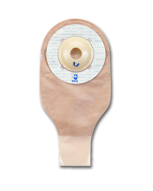 Marlen UltraLite 1-Piece Drainable Pouch with Snap-Lok Pouch Closure with AquaTack Barrier with No Filter - 10 per box, TRANSPARENT, SHALLOW CONVEXITY - 5⁄8" (16MM)