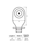 Marlen UltraLite 1-Piece Drainable Pouch with Snap-Lok Pouch Closure with AquaTack Barrier with No Filter - 10 per box, TRANSPARENT, SHALLOW CONVEXITY - 7/8" (22MM)-4