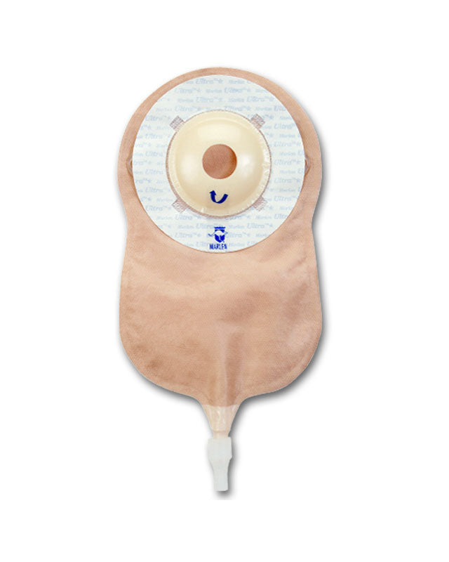 Marlen UltraLite 1-Piece Urostomy Pouch with SkinShield Barrier with No Filter - 10 per box, TRANSPARENT, SHALLOW CONVEXITY - 5⁄8" (16MM)