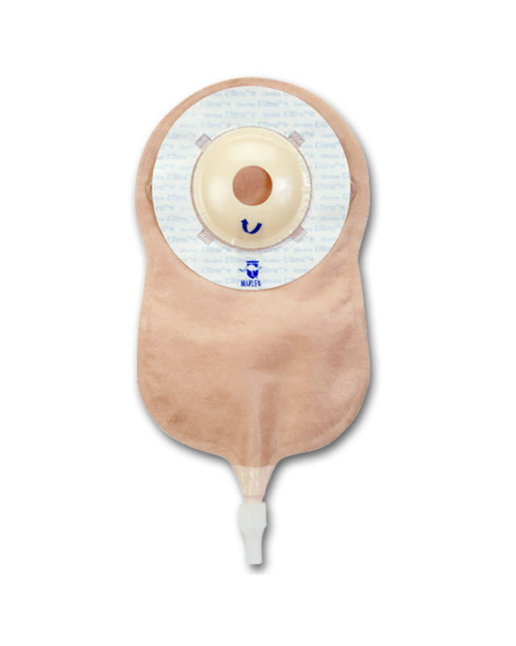 Marlen UltraLite 1-Piece Urostomy Pouch with AquaTack Barrier with No Filter - 10 per box, TRANSPARENT, FLAT - 1 1/8" (29MM)