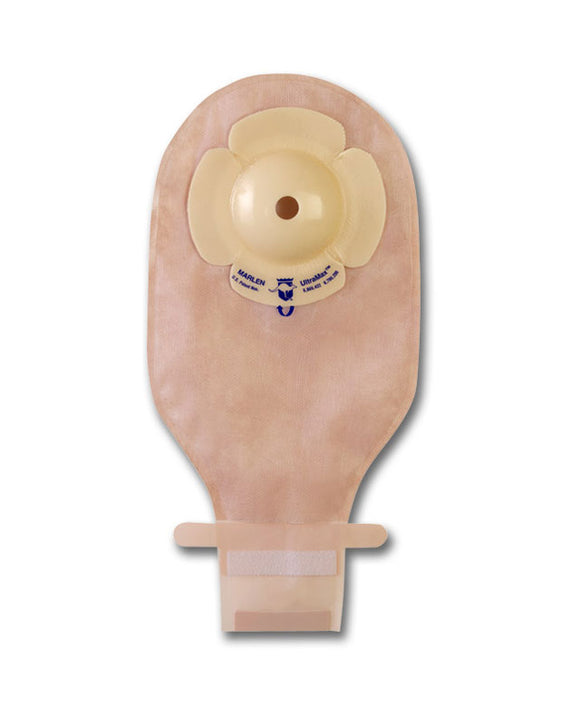 Marlen UltraMax Deep 1-Piece Drainable Pouch with Kwick-Klose II Fastener with AquaTack Barrier and No Filter - 5 per box, TRANSPARENT, DEEP CONVEXITY - CUT TO FIT - 1/2"-1 5/8" (12-42MM)