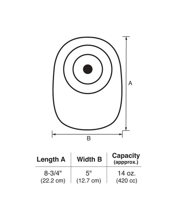 Marlen UltraMax 1-Piece Closed Pouch with AquaTack Barrier and No Filter - 5 per box, OPAQUE WITH KWICK-VIEW, SHALLOW CONVEXITY - 1/2" (12MM)