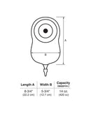 Marlen UltraMax 1-Piece Urostomy Pouch with AquaTack Barrier and No Filter - 5 per box, TRANSPARENT, FLAT - 1" (25MM)-5