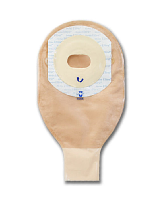 Marlen Ultra Extra 1-Piece Drainable Pouch Snap-Lok Pouch Closure with SkinShield Barrier with No Filter - 10 per box, FLAT - OVAL - 1 1/4"X1 1/2" (32X38MM)