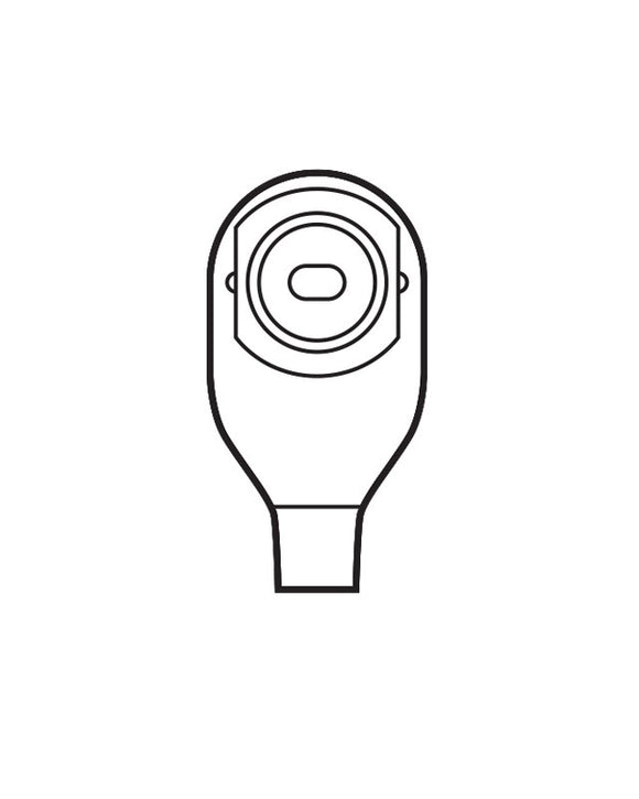 Marlen Ultra Extra 1-Piece Drainable Pouch Snap-Lok Pouch Closure with SkinShield Barrier with No Filter - 10 per box, TRANSPARENT, CONVEX - 2" (50MM)