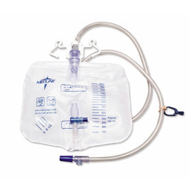 Medline Night Sac de drainage urinaire anti-reflux avec robinet coulissant 2000 ml - 1 pièce