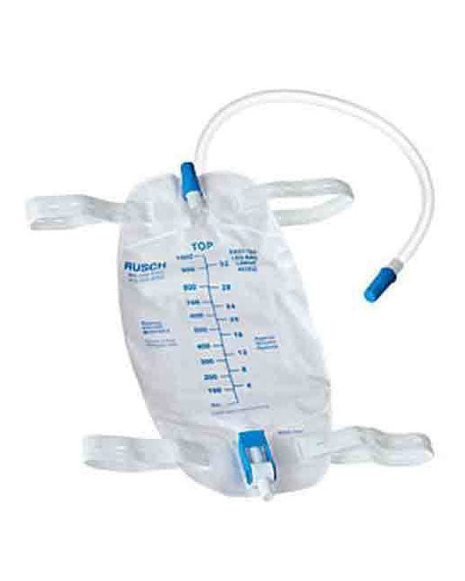 Kit de sac de jambe Rusch avec sangles et tube de 18" 1000 ml - 1 de chaque