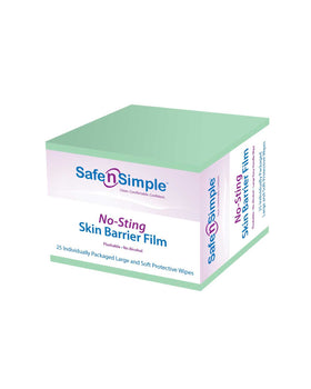 Safe n Simple No-Sting Skin Barrier Film Wipes - 25 per Box