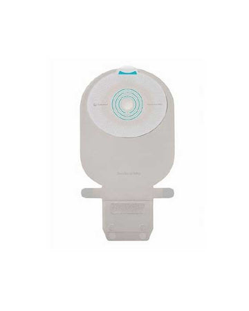 Poche vidable SenSura Mio 1 pièce non convexe de Coloplast - 10 par boîte, 40 MM (1 9/16 po), GRISE AVEC FENÊTRE D'INSPECTION - MAXI 28 CM (11 po)