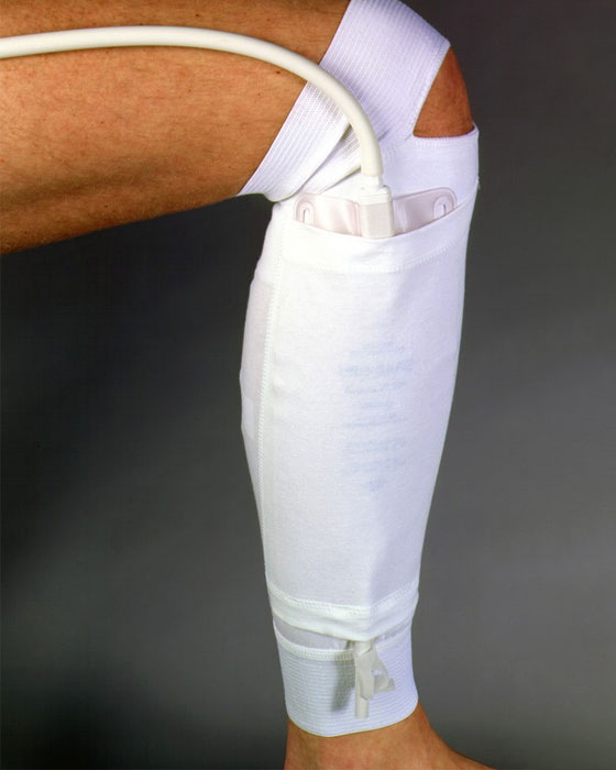 Urocare Support de sac de jambe en tissu inférieur moyen – 1 chacun