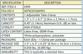 Urocare Thumb Tube Clamp Six Position - 1 Each - 0
