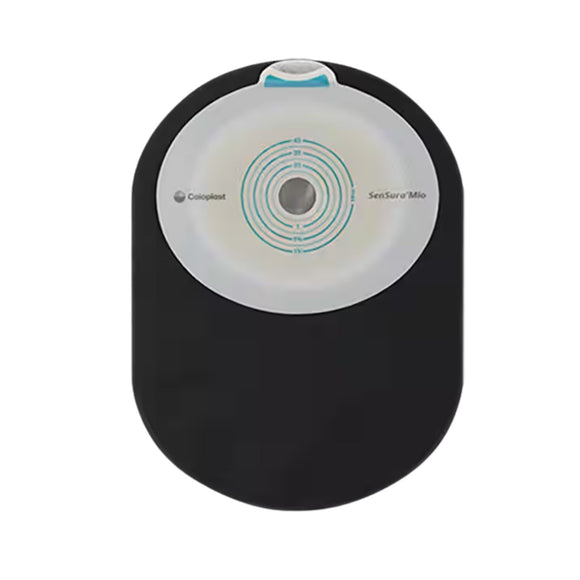 Coloplast SenSura Mio Black 1-Piece Closed Pouch, Maxi, Flat/Non-Convex, Cut to Fit 35-45mm - 30 per Box